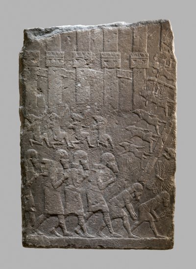 Battle Scene of Assyrians Storming a Citadel, c.704-681 B.C. by Neo Assyrian